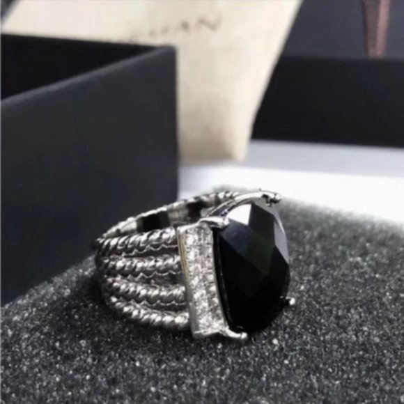 David Yurman Jewelry Wheaton Onyx W Diamonds Sz8 Poshmark